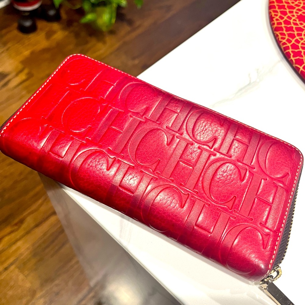 CH Carolina Herrera - Original red leather wallet